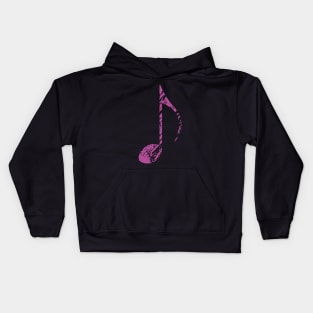 Cool Grunge Music Note Purple Kids Hoodie